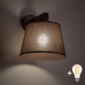 BRILAGI - LED Wall Lamp LATTE 1xE27/15W/230V pine/brown