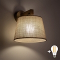 BRILAGI - LED Wall Lamp LATTE SABIA 1xE27/15W/230V pine/beige