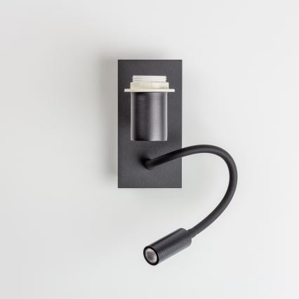 Brilagi - LED Flexible wall lamp NUBILA 1xE27/25W/230V + LED/3W black/brown