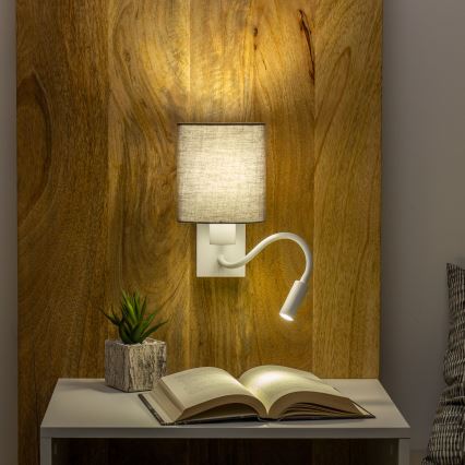 Brilagi - LED Flexible wall lamp NUBILA 1xE27/25W/230V + LED/3W white/anthracite