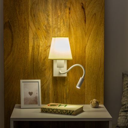 Brilagi - LED Flexible wall lamp NUBILA 1xE27/25W/230V + LED/3W white/creamy