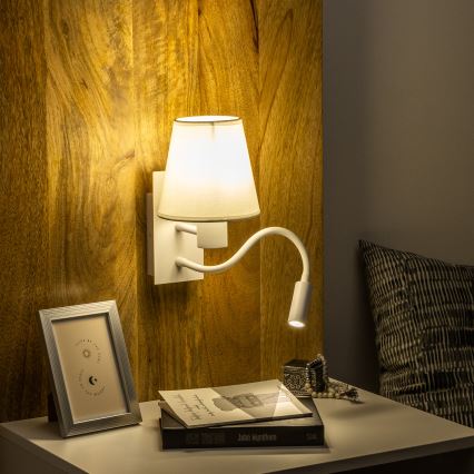 Brilagi - LED Flexible wall lamp NUBILA 1xE27/25W/230V + LED/3W white
