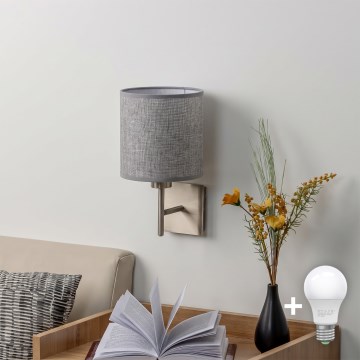 BRILAGI - LED Wall Lamp NUBILA 1xE27/60W/230V matte chrome/gray