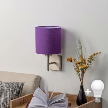 BRILAGI - LED Wall Lamp NUBILA 1xE27/60W/230V matte chrome/purple