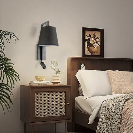 Brilagi - LED Wall lamp RAYA 1xE14/40W/230V + LED/3W black
