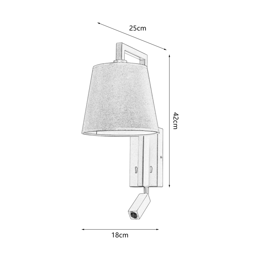 Brilagi - LED Wall lamp RAYAS 1xE14/40W/230V + LED/3W black