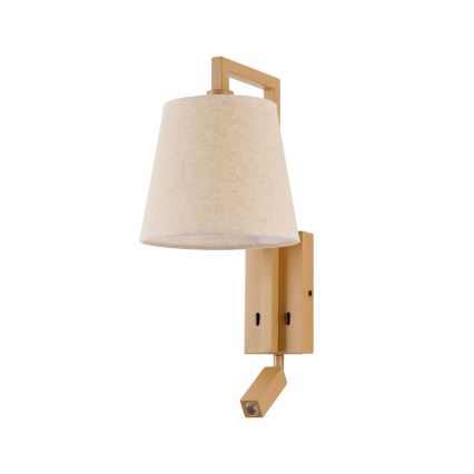 Brilagi - LED Wall lamp RAYAS 1xE14/40W/230V + LED/3W flax/beige