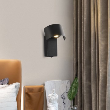 Brilagi - LED Wall lamp VASTO LED/3W/230V black