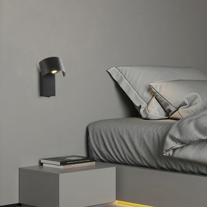 Brilagi - LED Wall lamp VASTO LED/3W/230V black