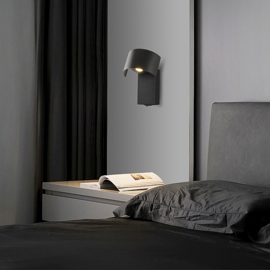 Brilagi - LED Wall lamp VASTO LED/3W/230V black