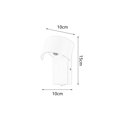 Brilagi - LED Wall lamp VASTO LED/3W/230V black