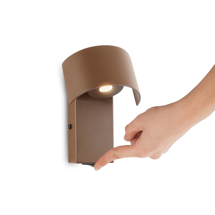 Brilagi - LED Wall lamp VASTO LED/3W/230V brown