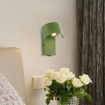 Brilagi - LED Wall lamp VASTO LED/3W/230V green