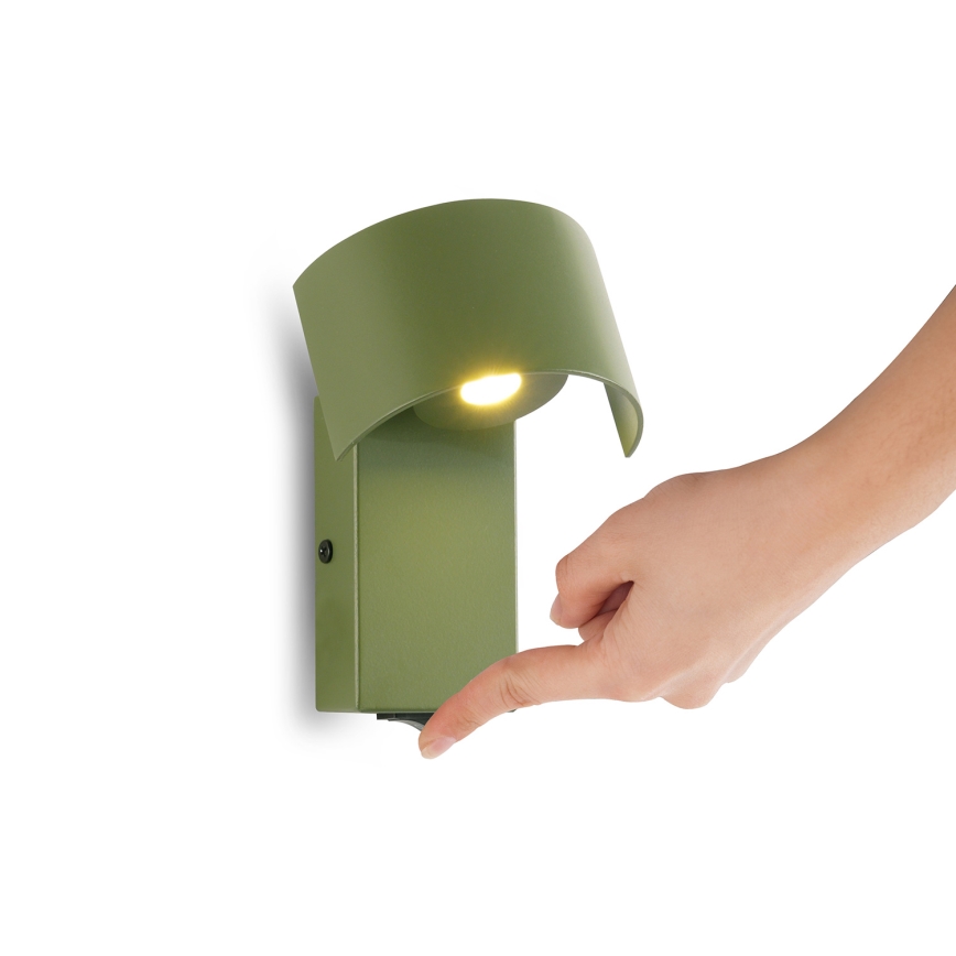 Brilagi - LED Wall lamp VASTO LED/3W/230V green