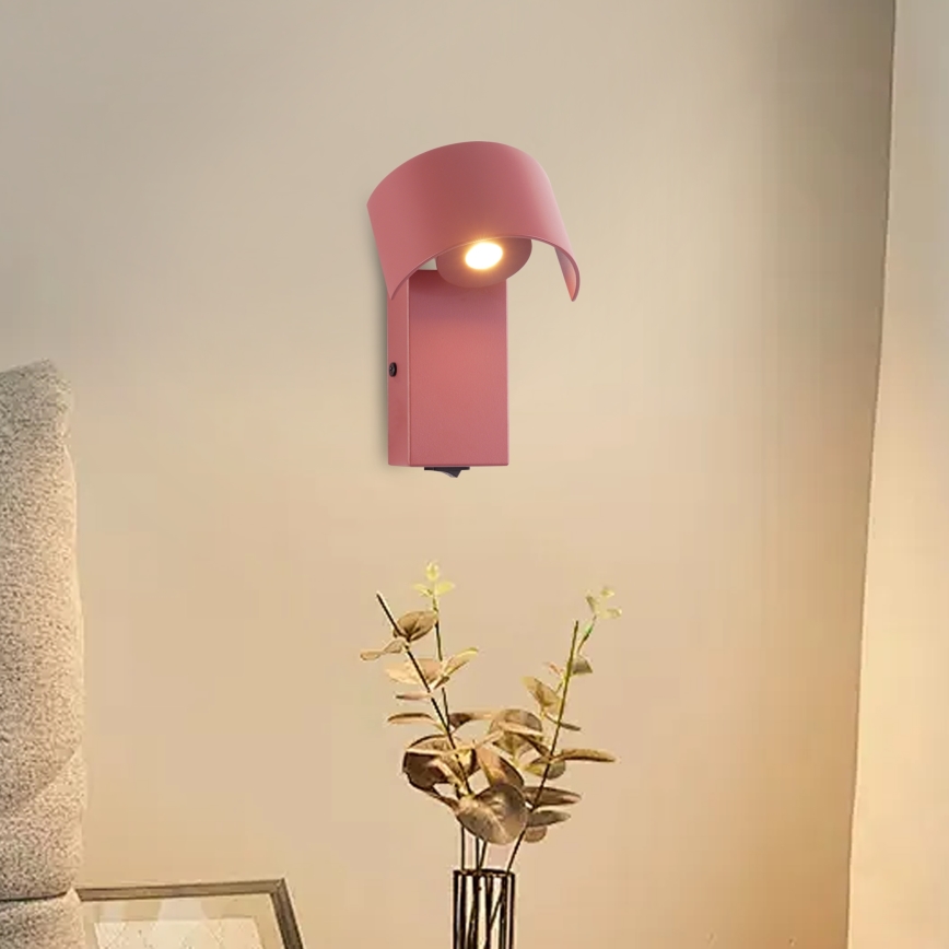 Brilagi - LED Wall lamp VASTO LED/3W/230V red burgundy