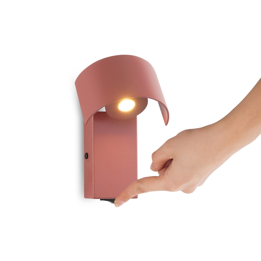 Brilagi - LED Wall lamp VASTO LED/3W/230V red burgundy