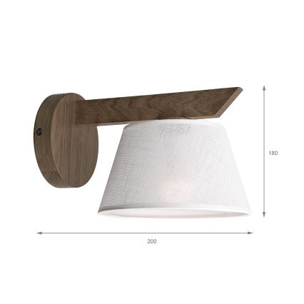 Brilagi - LED  Wall light ANTHONY 1xE14/40W/230V oak walnut/white