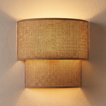 Brilagi - LED Wall Light BOHO ECO 1xE27/10W/230V beige