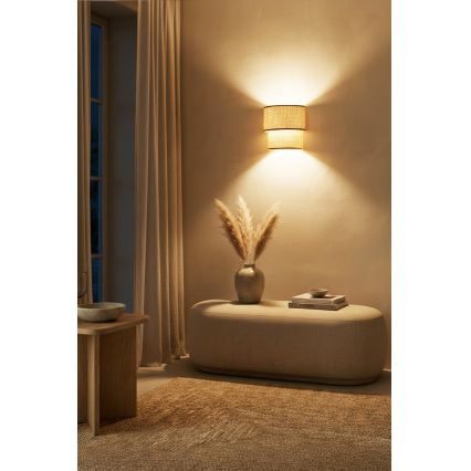 Brilagi - LED Wall Light BOHO ECO 1xE27/10W/230V beige