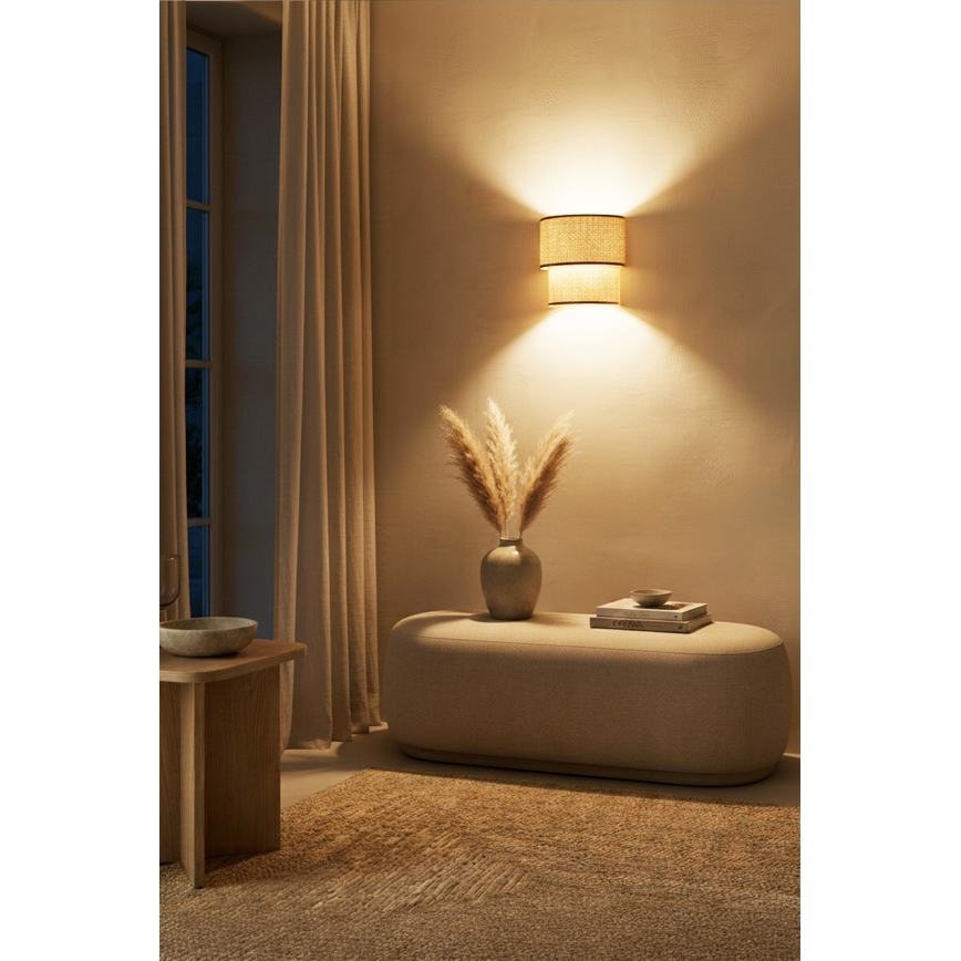 Brilagi - LED Wall Light BOHO ECO 1xE27/10W/230V beige