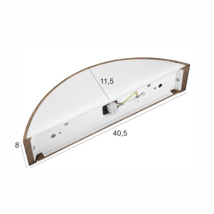 BRILAGI - LED Wall Light CARVALHO 1xE27/15W/230V Oak Walnut