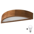 Brilagi - LED Wall light CARVALHO 1xE27/60W/230V oak cherry