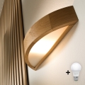 Brilagi - LED Wall light CARVALHO 1xE27/60W/230V oak