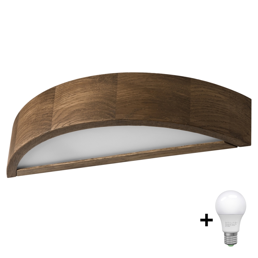 Brilagi - LED Wall light CARVALHO 1xE27/60W/230V oak walnut