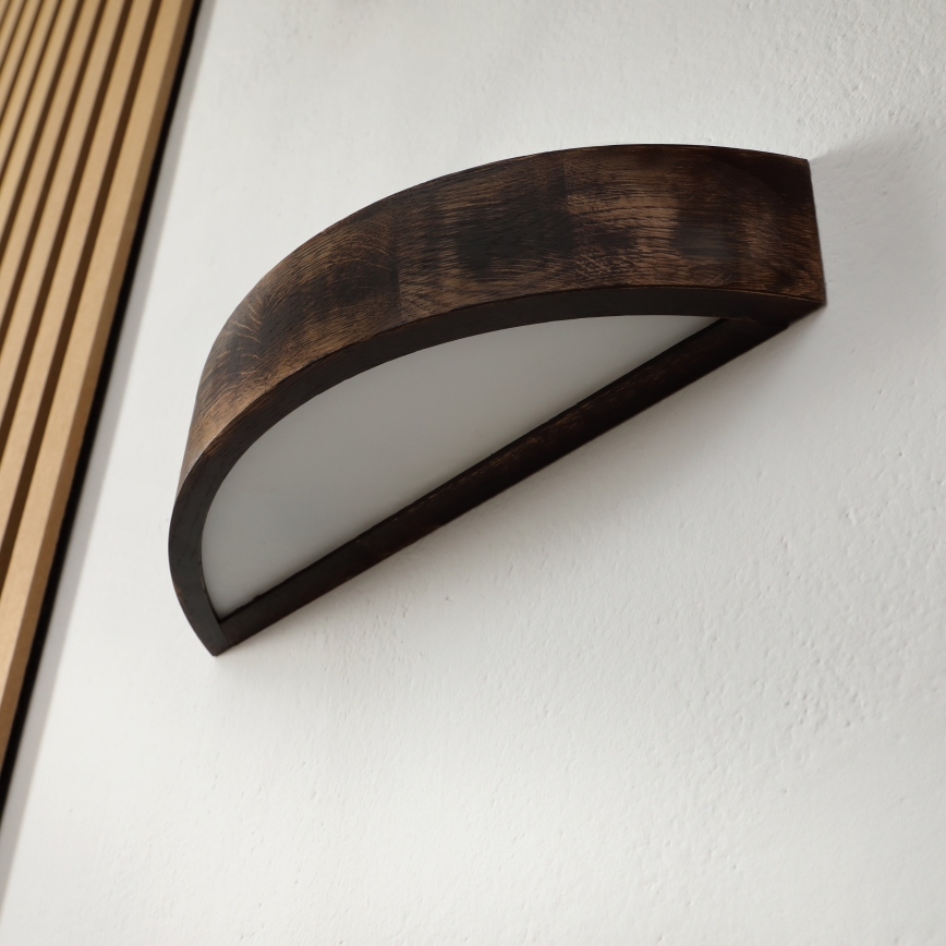 Brilagi - LED Wall Light CARVALHO SMOKEY 1xE27/60W/230V Oak