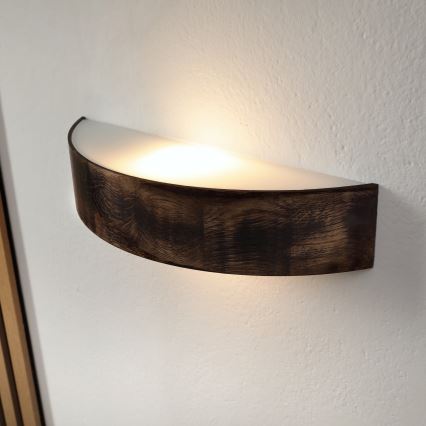 Brilagi - LED Wall Light CARVALHO SMOKEY 1xE27/60W/230V Oak