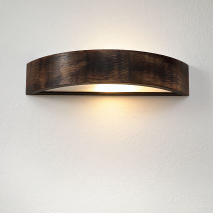 Brilagi - LED Wall Light CARVALHO SMOKEY 1xE27/60W/230V Oak
