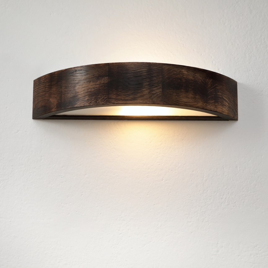Brilagi - LED Wall Light CARVALHO SMOKEY 1xE27/60W/230V Oak