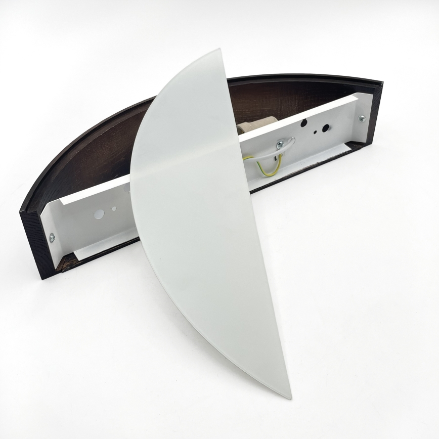 Brilagi - LED Wall Light CARVALHO SMOKEY 1xE27/60W/230V Oak