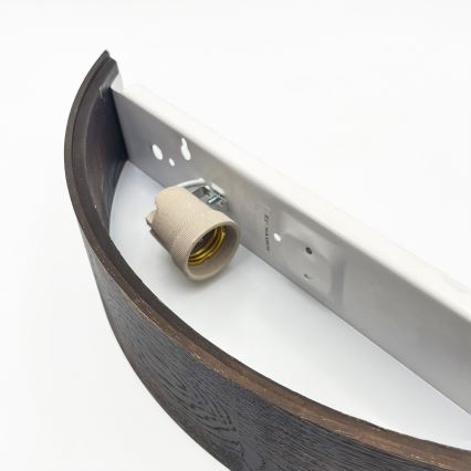 Brilagi - LED Wall Light CARVALHO SMOKEY 1xE27/60W/230V Oak