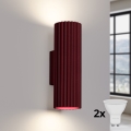 Brilagi - LED Wall Light CRESTO 2xGU10/10W/230V 20 cm burgundy