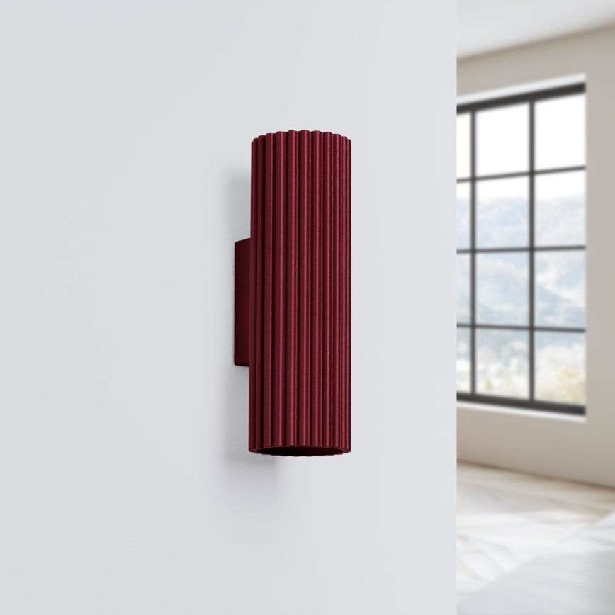 Brilagi - LED Wall Light CRESTO 2xGU10/10W/230V 20 cm burgundy