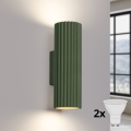 Brilagi - LED Wall Light CRESTO 2xGU10/10W/230V 20 cm green