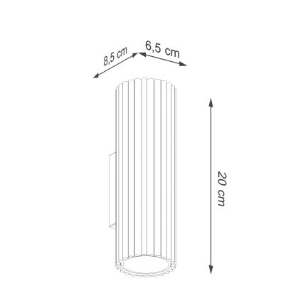 BRILAGI - LED wall light CRESTO 2xGU10/10W/230V 20 cm orange