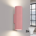 Brilagi - LED Wall Light CRESTO 2xGU10/10W/230V 20 cm pink