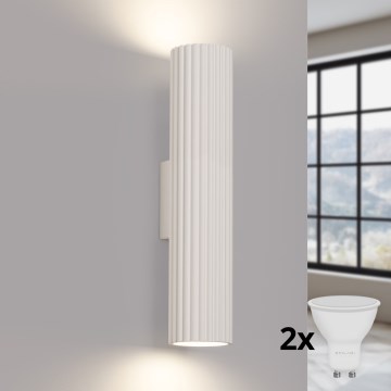 Brilagi - LED Wall Light CRESTO 2xGU10/10W/230V 30 cm Cream