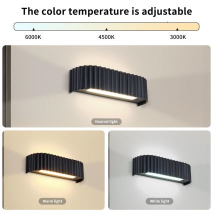 BRILAGI - LED Wall Light FALCON MODERN LED/10W/230V 30 cm 3000/4500/6000K black