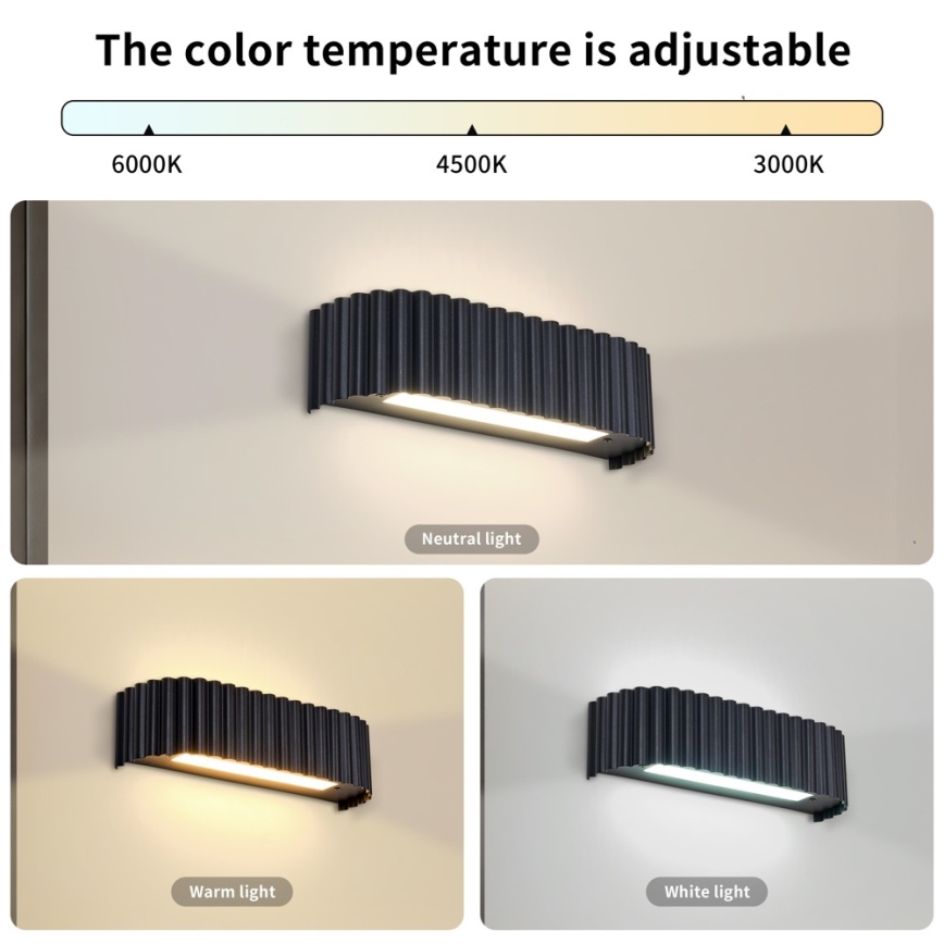 BRILAGI - LED Wall Light FALCON MODERN LED/10W/230V 30 cm 3000/4500/6000K black