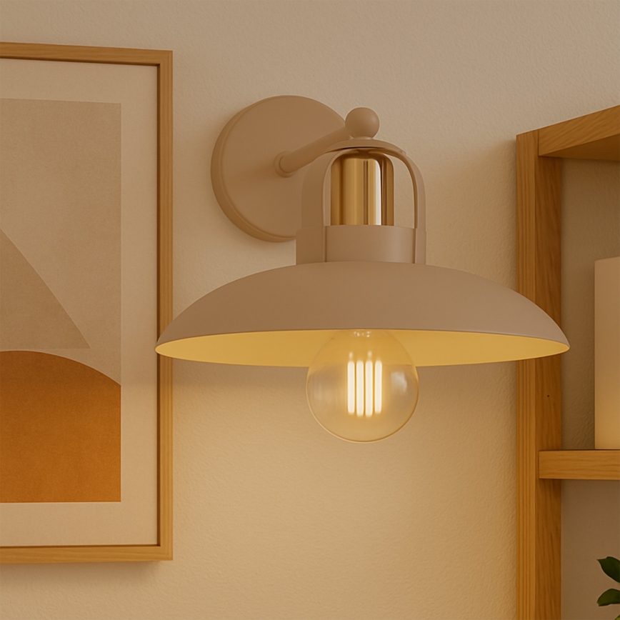 Brilagi - LED Wall light FLAMENGO 1xE27/60W/230V beige