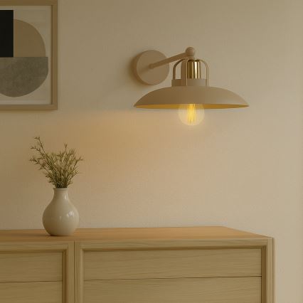 Brilagi - LED Wall light FLAMENGO 1xE27/60W/230V beige