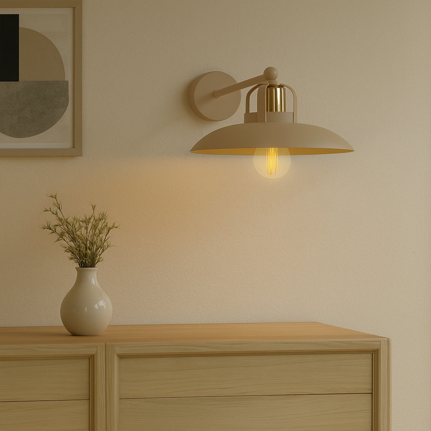 Brilagi - LED Wall light FLAMENGO 1xE27/60W/230V beige