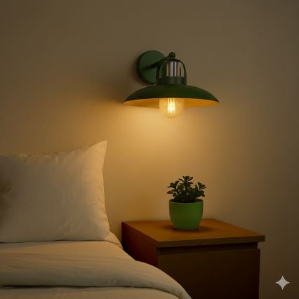 Brilagi - LED Wall light FLAMENGO 1xE27/60W/230V green