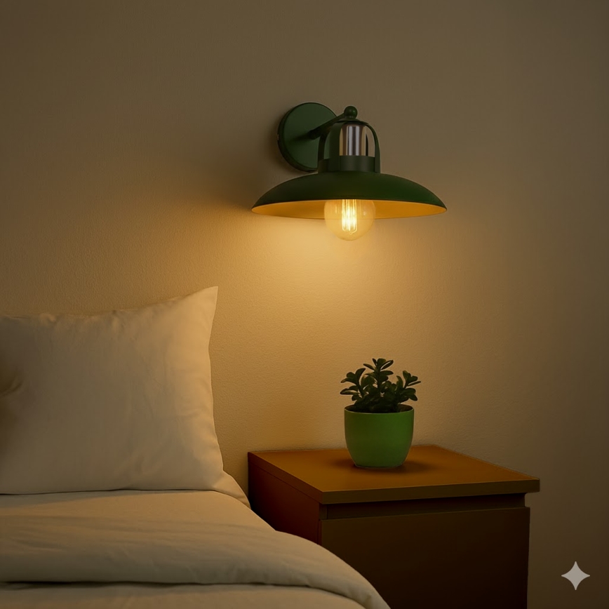 Brilagi - LED Wall light FLAMENGO 1xE27/60W/230V green