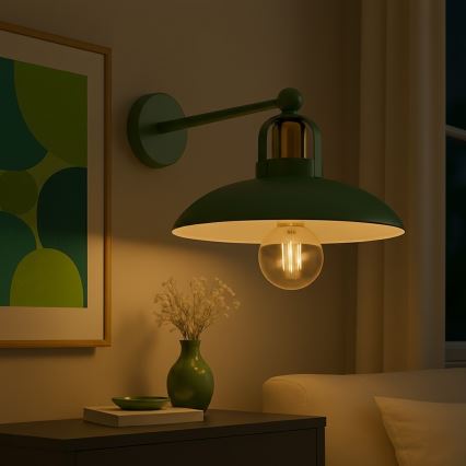 Brilagi - LED Wall light FLAMENGO 1xE27/60W/230V green