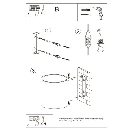Brilagi -  LED Wall spotlight FRIDA 1xG9/3,5W/230V