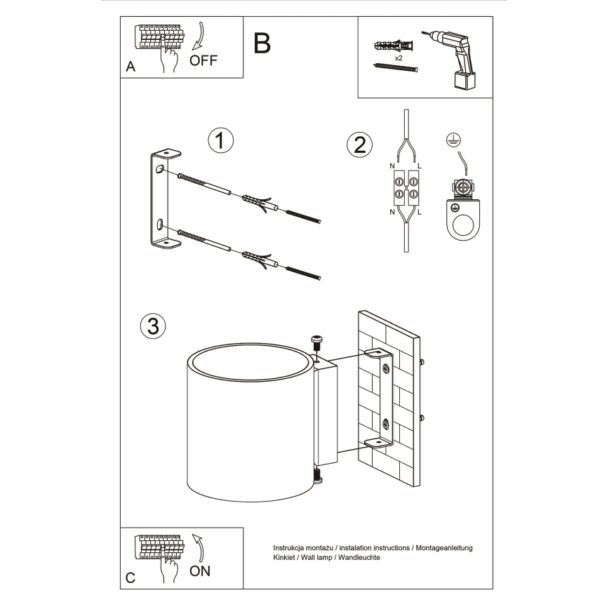 Brilagi -  LED Wall spotlight FRIDA 1xG9/3,5W/230V